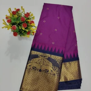 Semi Gadwal Kadiyal Checks Saree