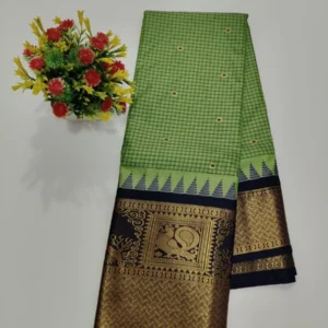 Semi Gadwal Kadiyal Checks Saree