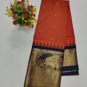 Semi Gadwal Kadiyal Checks Saree