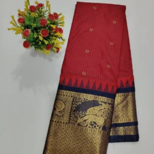 Semi Gadwal Kadiyal Checks Saree