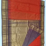 Semi Gadwal Rust Orange Saree