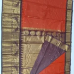 Semi Gadwal Rust Orange Saree